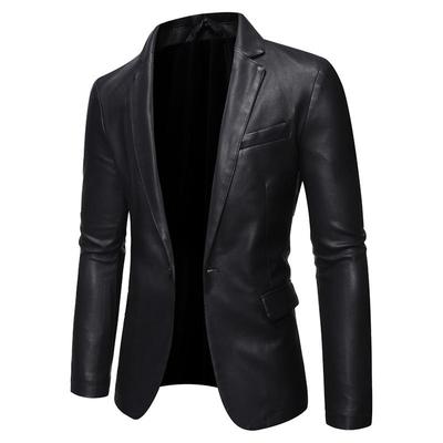 Frühling und Herbst Neue Herren Lederanzug Koreanischen Stil Grün Hairstylist Hübscher Lederanzug Mode Dünne Beiläufige Jacke