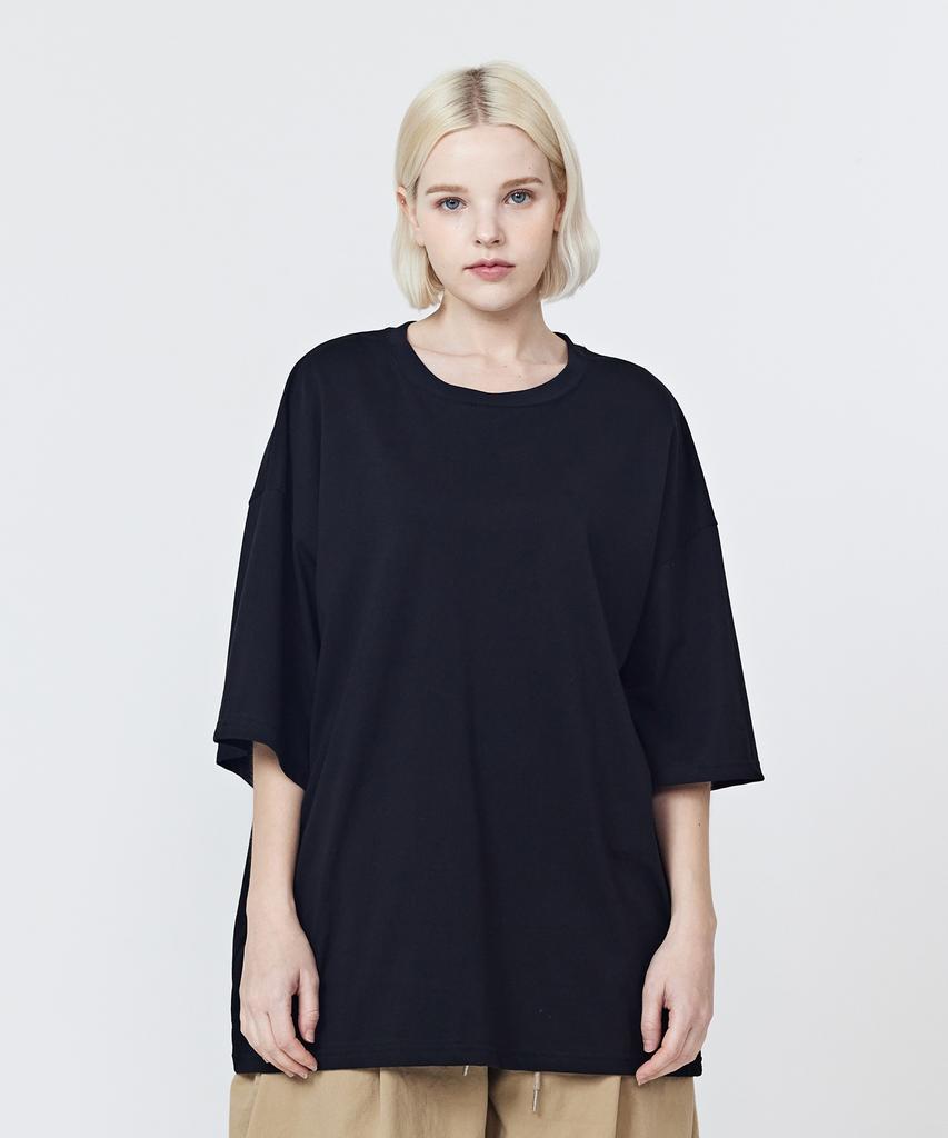 CARGOBROS FOR WOMAN Organic Crew Neck Short Sleeve T-Shirt (Black)