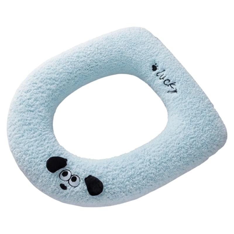 Soft Fiber Toilet Seat Protector Featuring Convenient Handle Design For Home Office Bathroom Comfortable Hygienic Solution