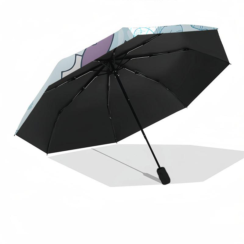Stitch, Floral Themed Automatic Opening and Closing Umbrella, Brightly Colored 8-rib Portable Umbrella, Suitable for Men and Women, A Perfect Gift for