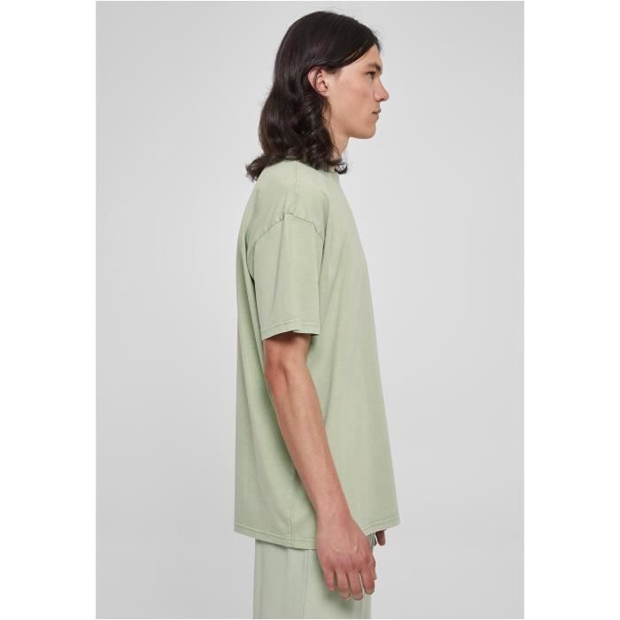 T-shirt délavé à l'acide oversize Urban Classics - vert vintage - L