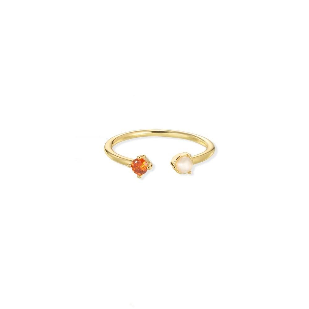 Colorful Cubic Zirconia Birthday Rings Romantic Fashion Jewelry Fashion Opening Rings Women Girls