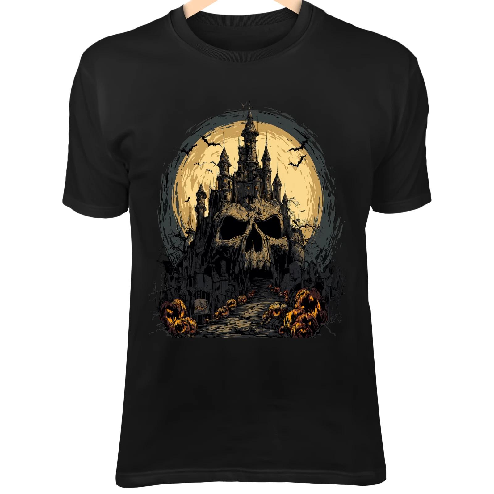 Haunted Skull Castle - Full Moon, Jack-o’-Lantern Path & Halloween Bats 3XL