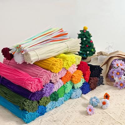 Acheter le produit: 200/250/350 cure-pipes de couleurs différentes, matériel artisanal, outils pour la confection de bouquets, grandes quantités, kits pour bouquets à faire soi-même