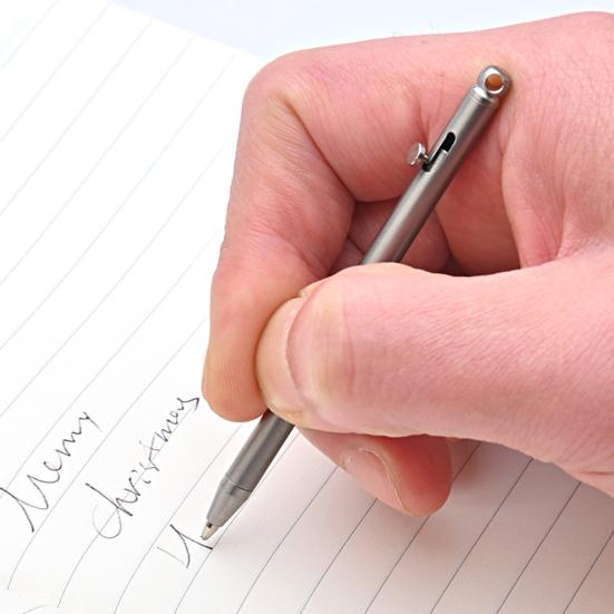 Pure Titanium Mini Portable Travel Ballpoint Keychain Pen for Outdoor