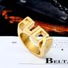 Beier Retro Titanium Steel Men's Letter Ring