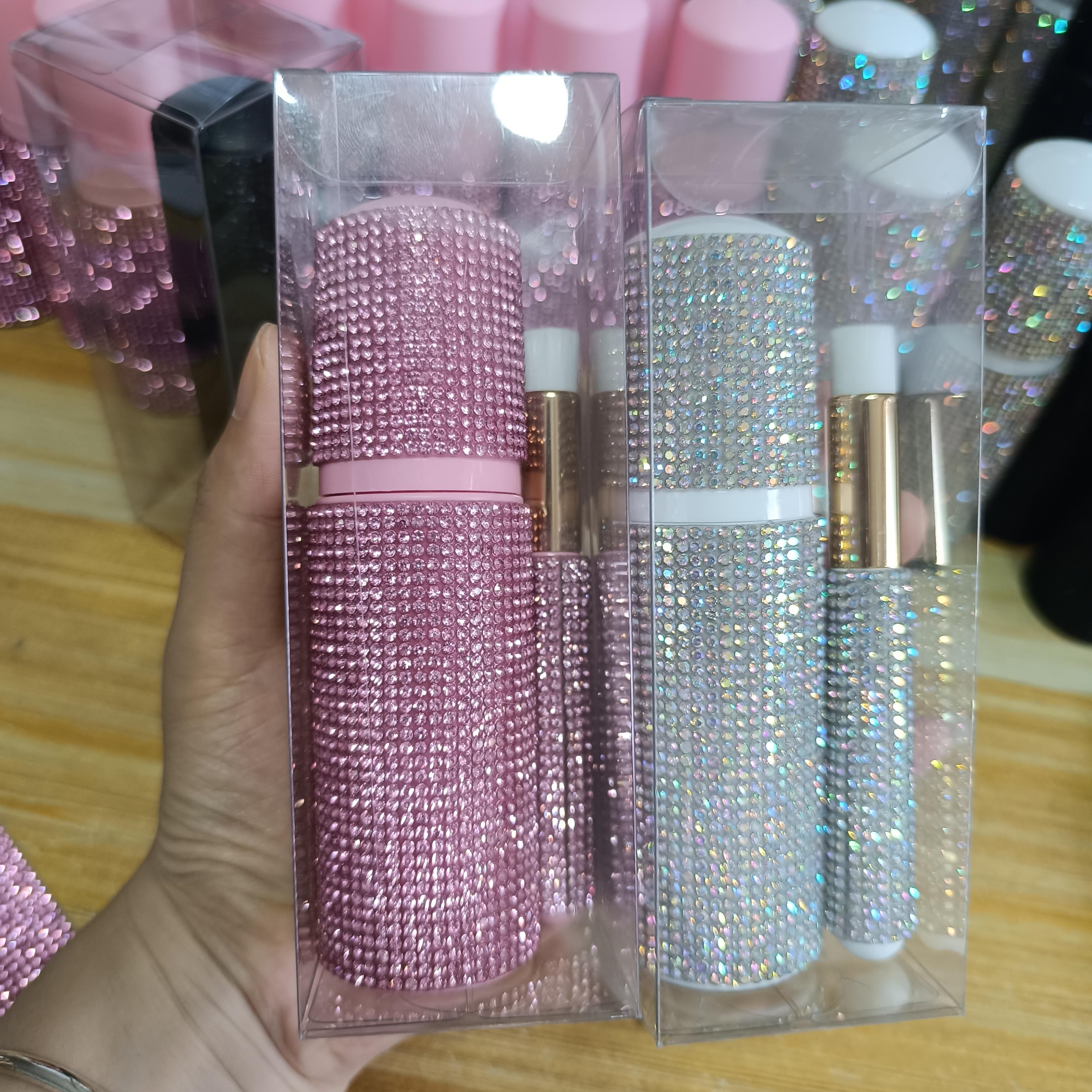 Private Label Diamond Bottle Lash Shampoo with Cleanser Brush Lash Wash for Eyelash Extensions Lash Cleanser Eyelash Shampoo Kit plastic box