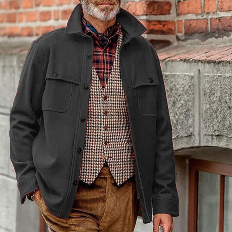 

Мужская однотонная куртка, мужская облегающая однобортная куртка, топ XXXL чёрный