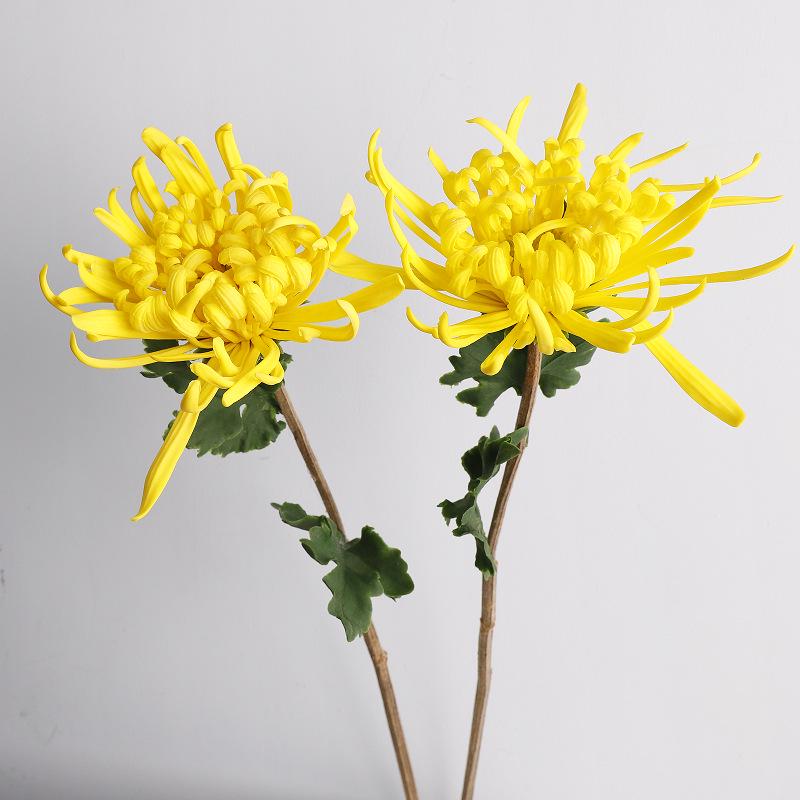 Realistic PU Chrysanthemum Artificial Flower for Wedding and Home Decor