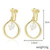 Baroque Pearl Clip-On Earrings for Women Without Pierced Ears