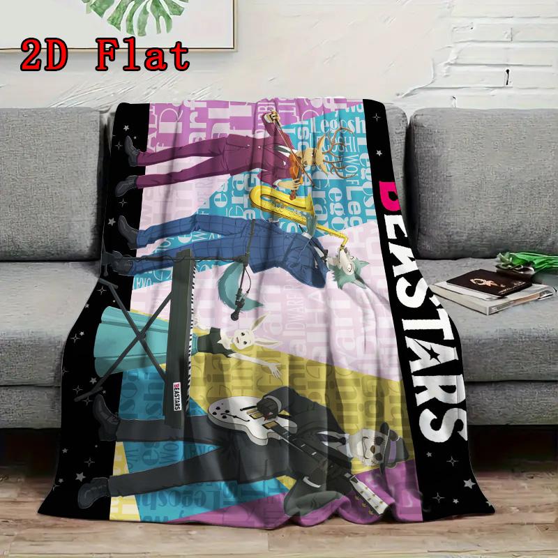 Beastars 2D Flat Pattern Flannel Blanket High quality All Seasons Warmth and Comfort Perfect for Christmas Gifts.PMT0914049