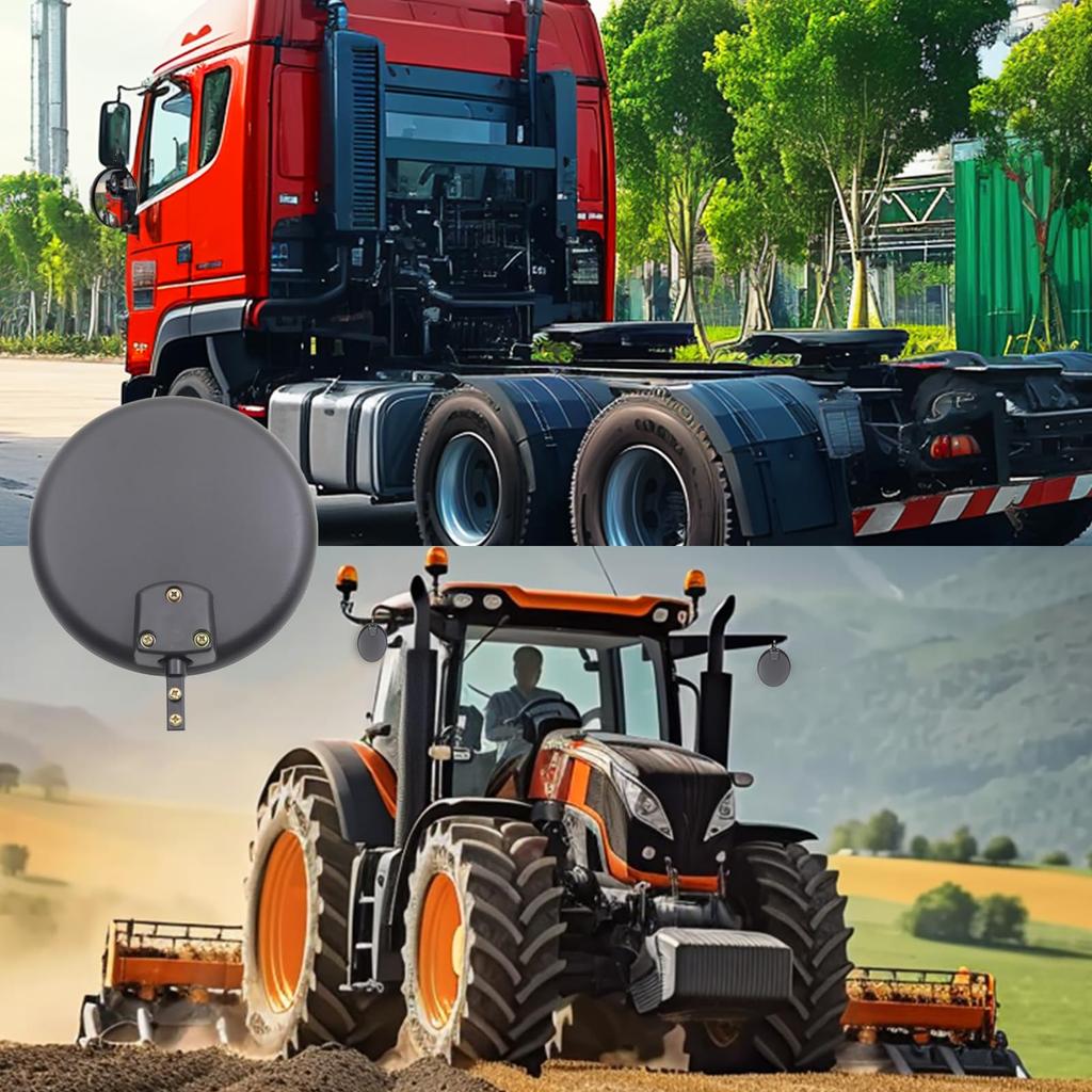 Round Convex Side Mirror with Bracket for Traffic Mirror for Retail and Rearview Mirror Accessory 9.8-inch Trucks, Driveways, Garages, Stores,