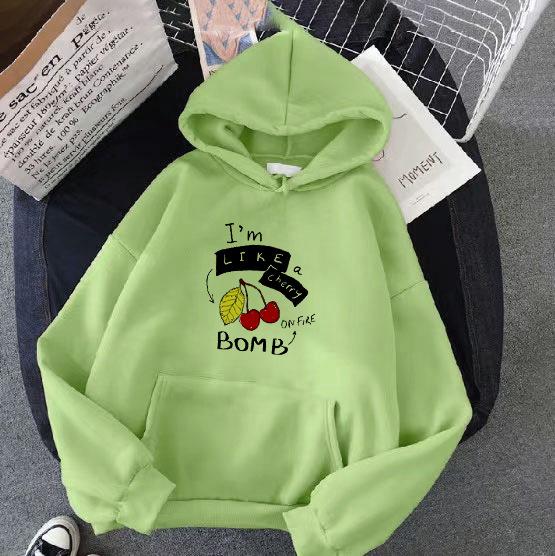 

Autumn Winter Women s Loose Hooded Hoodie Top Ladies Pattern Print Casual Fleece Sweatshirt for Couple XXL