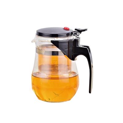 Drinkware 500ML Heat Resistant Glass Tea Pot With Filter Coffee Tea Leaf Herbal Convenient Office