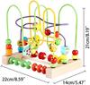 Jacootoys Wooden Roller Coaster Bead Maze, Montessori Educational Toy, Motor Skill Activity Center, Learning Toy for Toddlers & Kids, Boys Girls Gift