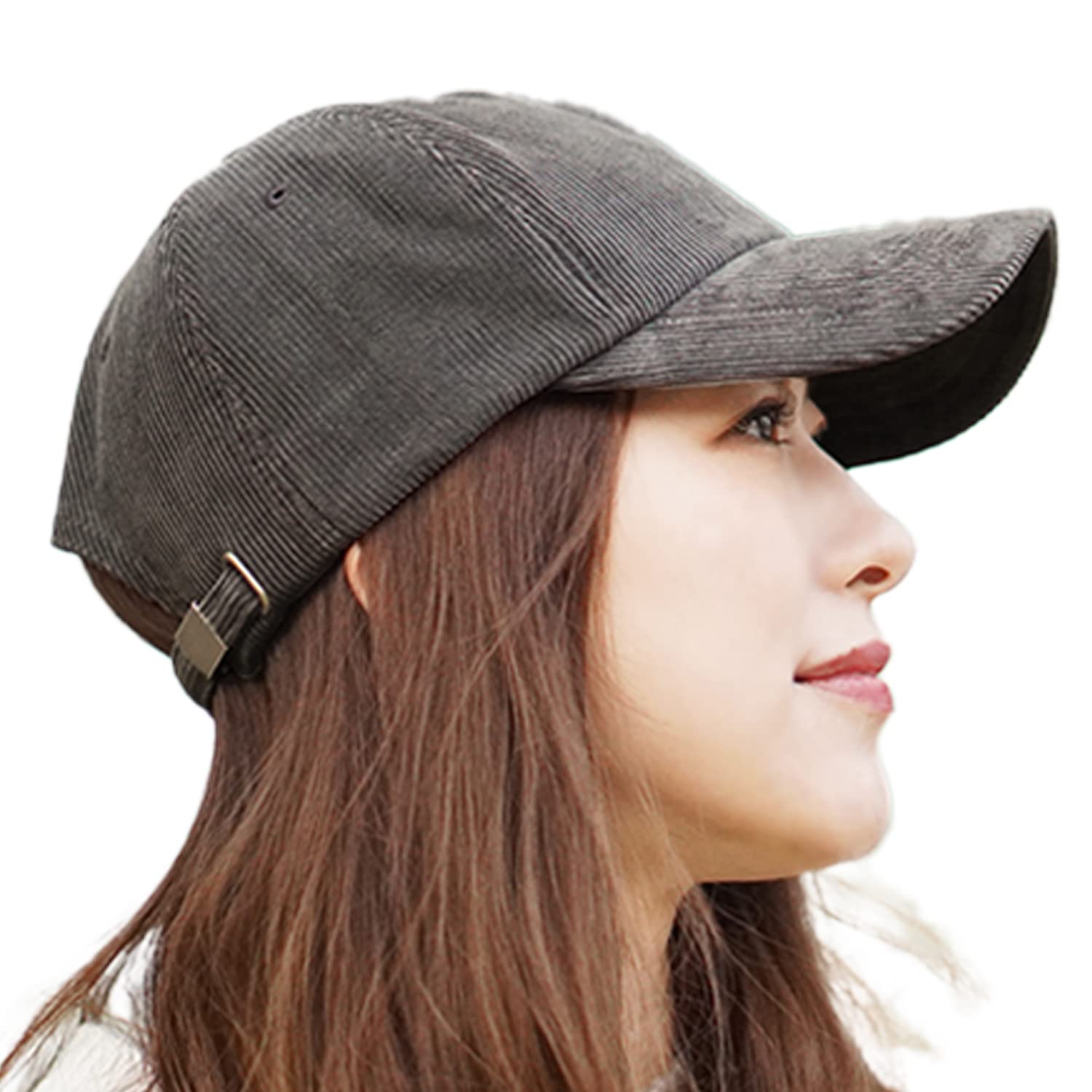 

Cap Corduroy Deep L Size Large Size Unisex Plain Simple Stylish Cotton Cotton Hat [hanahana15] Women s Autumn/Winter Men s 100% (Charcoal)