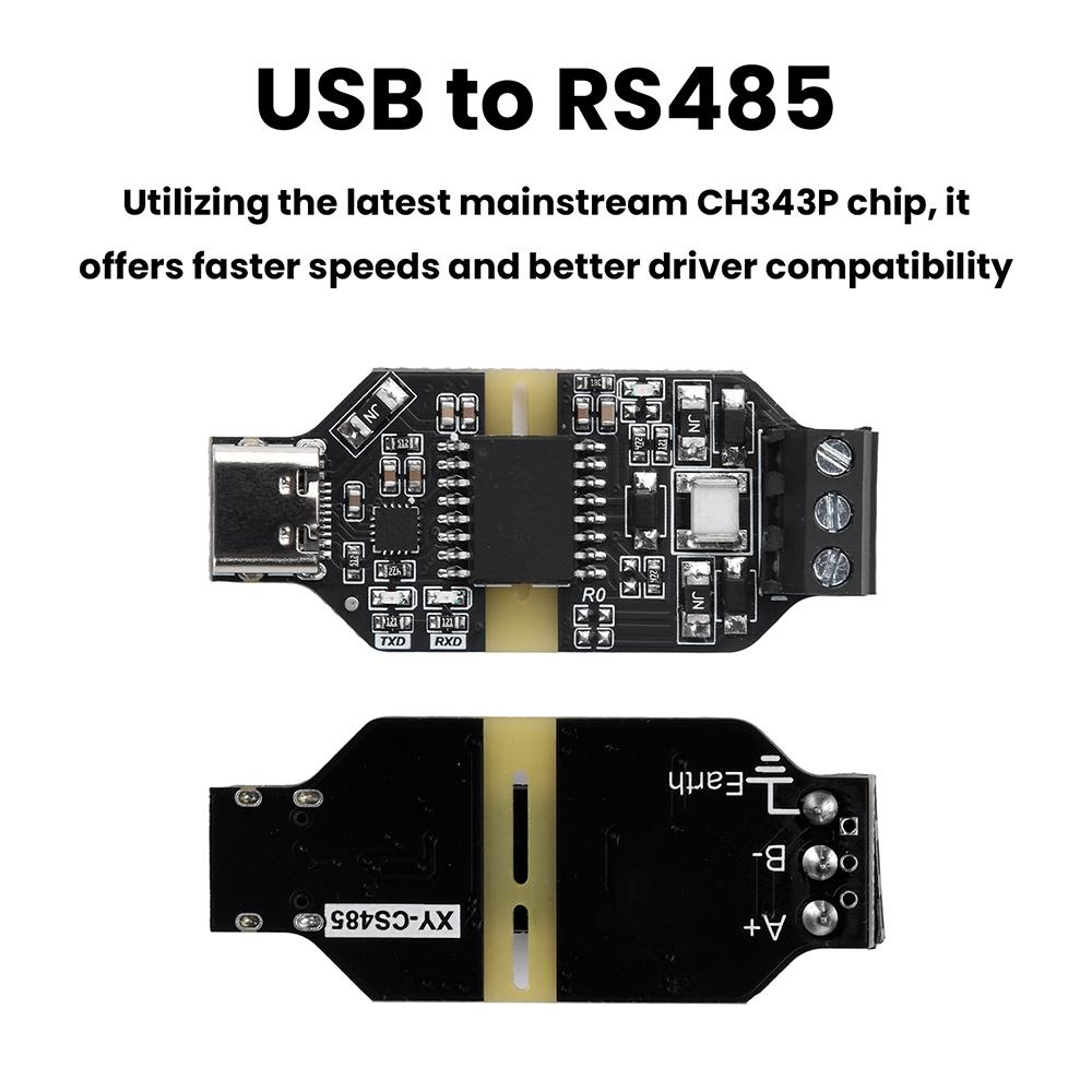CH343P High-Speed USB to RS485 Isolated Converter 6Mbps Anti-Interference Serial Port Module with Type-C Interface