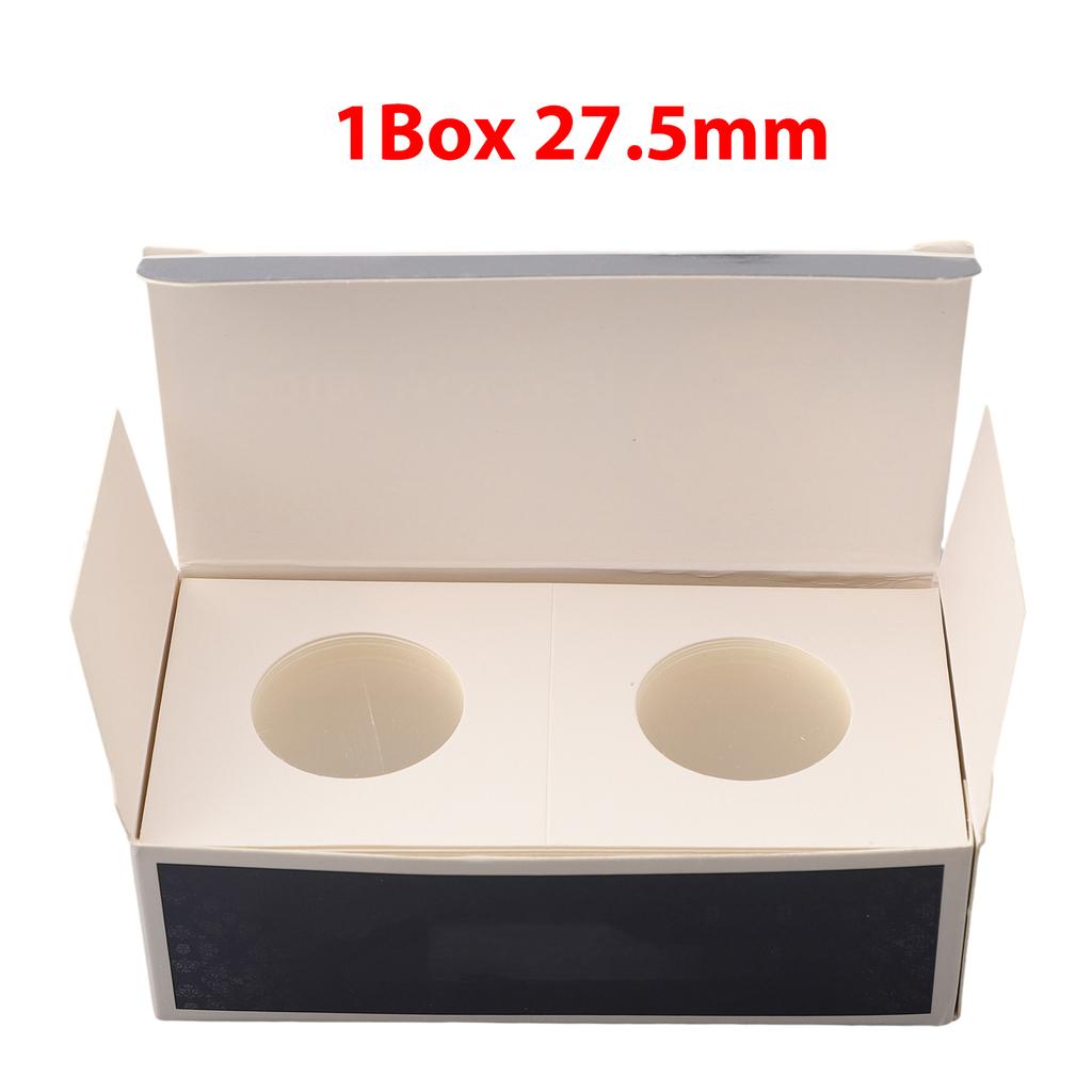 50PCS Coin Holders Stamp Holder Storage Box Storage Case Storage Holders Square Cardboard Box Household Supplies 17.5-40mm