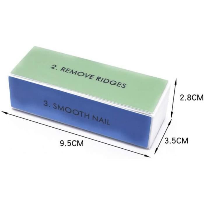 Lime à ongles Lot de 4 blocs polissoirs à ongles 4 en 1 pour manucure et nail art220