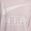Nike Air Logo Graphic Print Ribbed Crewneck Vintage Patchwork Loose Sweatshirt Women Sweatshirt Platinum-Purple FN1898-019