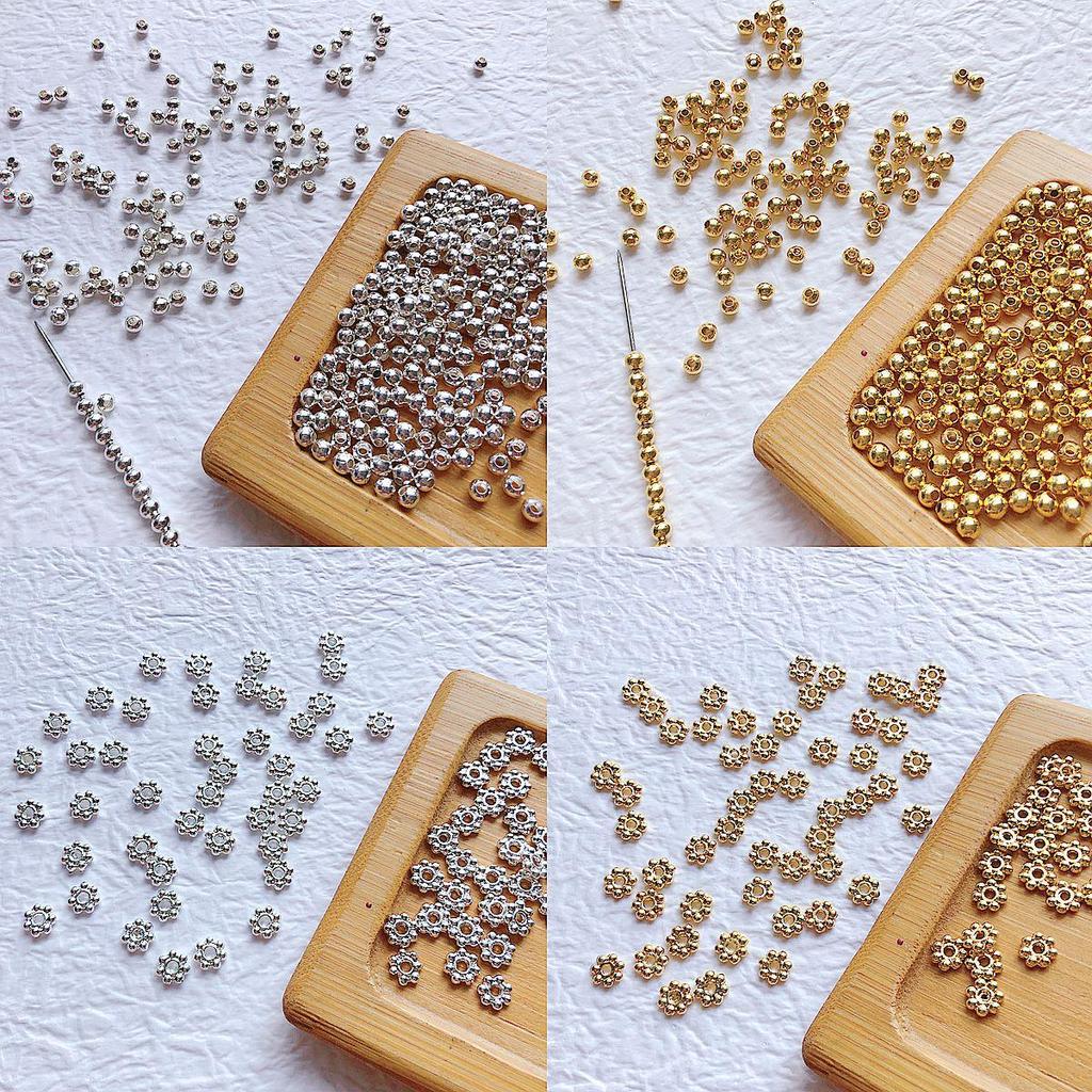 18k Gold Plated Snowflake Spacer Beads for DIY Jewelry Making