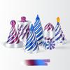 3/7pcs Set 3D Printed Spiral Pyramid Set Rotating Cube Toys Kids Gift Pyramid Fidget Toy Students Gift Teaching Model