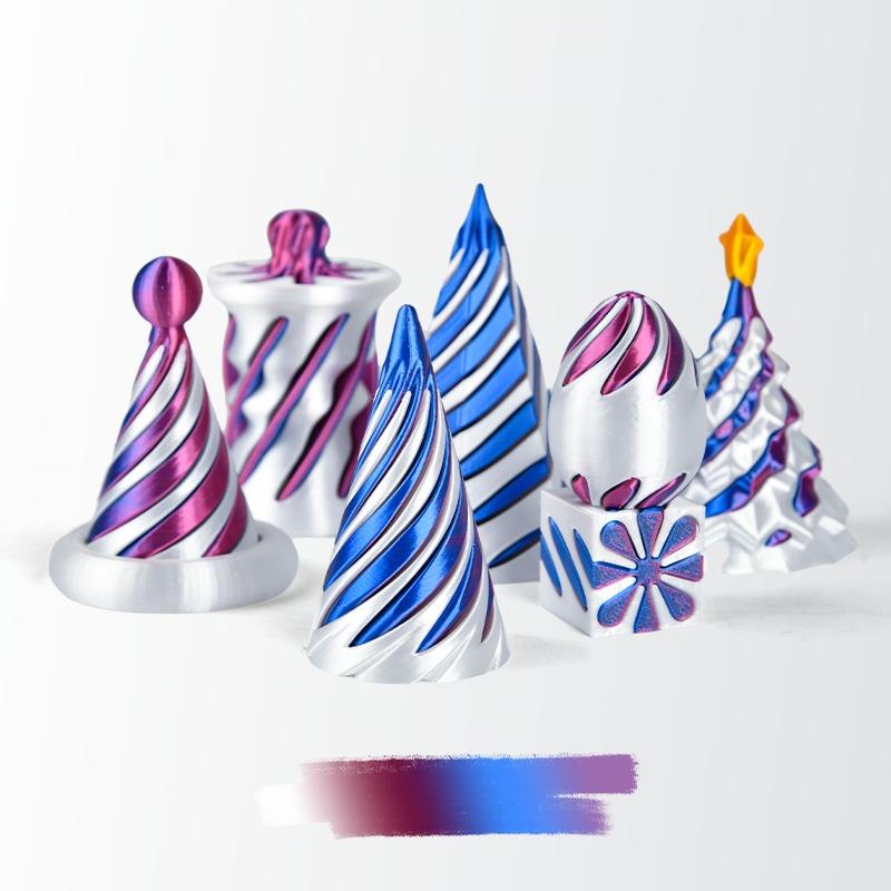3/7pcs Set 3D Printed Spiral Pyramid Set Rotating Cube Toys Kids Gift Pyramid Fidget Toy Students Gift Teaching Model