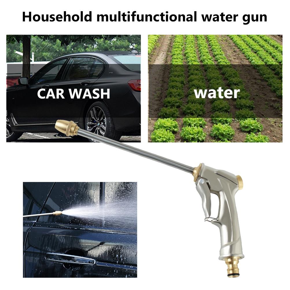 Heavy Duty Metal Water Hose Sprayer Portable Garden Hose Nozzle High Pressure Power Water Tool for