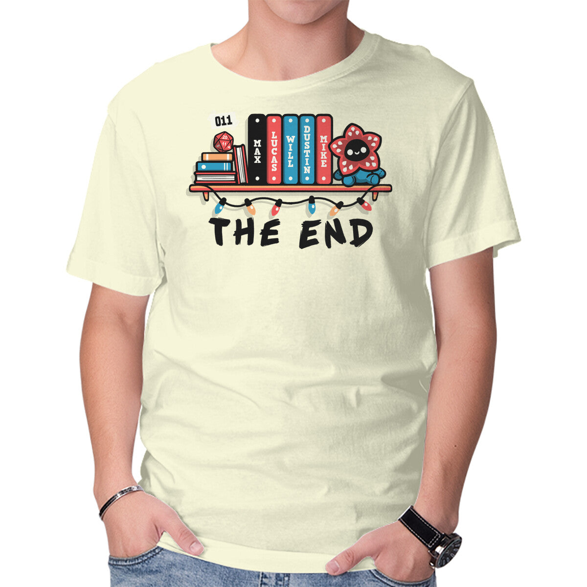Unisex Crew Neck T-Shirt Stranger End Graphic Short Sleeve Casual Tee XS