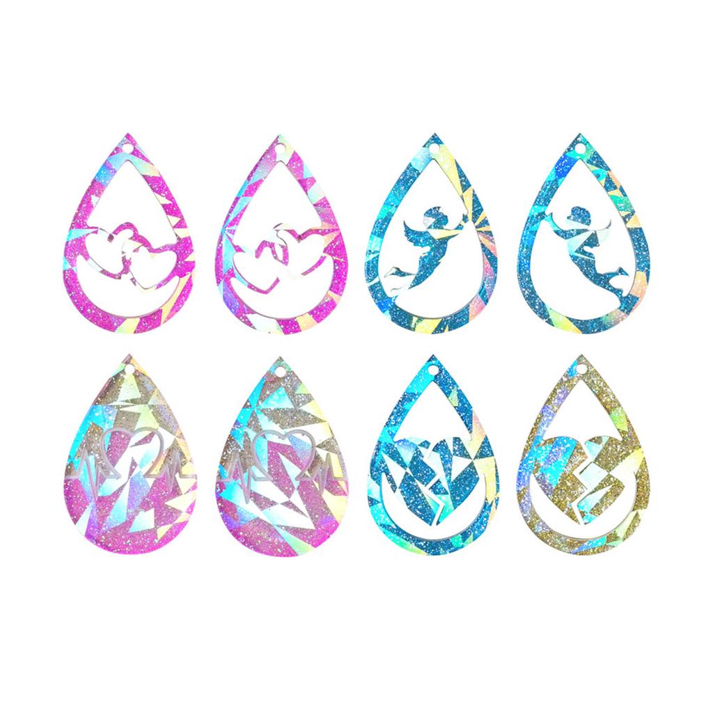 Tragbare Silikonform Valentinstag Ohrring Anhänger Formen Holographische Ohrringe Form Schmuckformen für Verliebte