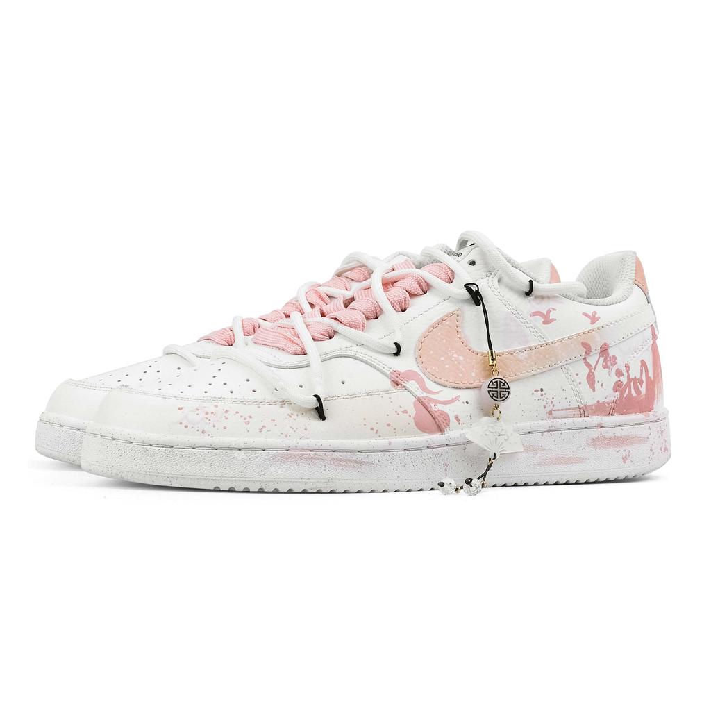 Nike Court Vision 1 Low Top Skateboard Shoes Men's White Pink DH2987-101(Team459--)