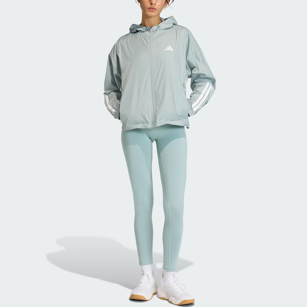Adidas Hyperglam Windbreaker Water-Resistant Sports Fitness Hooded Long Sleeve Jacket Women jackets KC7654