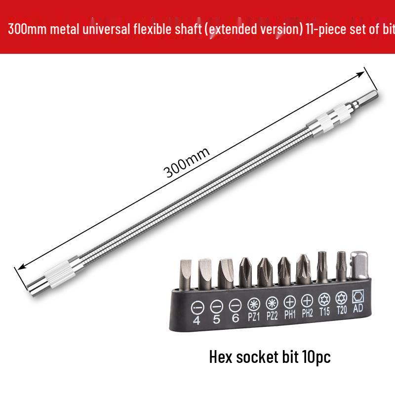 Universal Swivel Joint for Electric Drill and Screwdriver - Flexible Shaft Adapter with Conversion Head