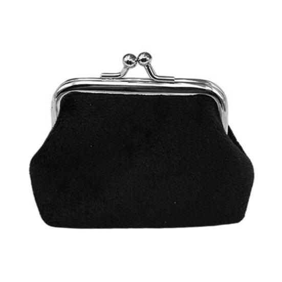 Mini Coin Purse, with Classic Kiss-lock Buckle Design, Portable Velvet Coin Purse, for Coins Earrings Lipstick Samples Daily Use