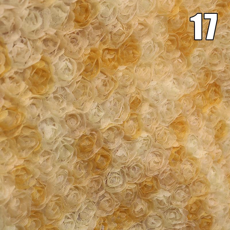 3D Rosen Blumen Tüll Mesh Stoff Exquisite Stretch Spitze Rosen Stickerei Stoff DIY Nähen Schleife Hochzeitsfeier Kleid Dekor Handwerk
