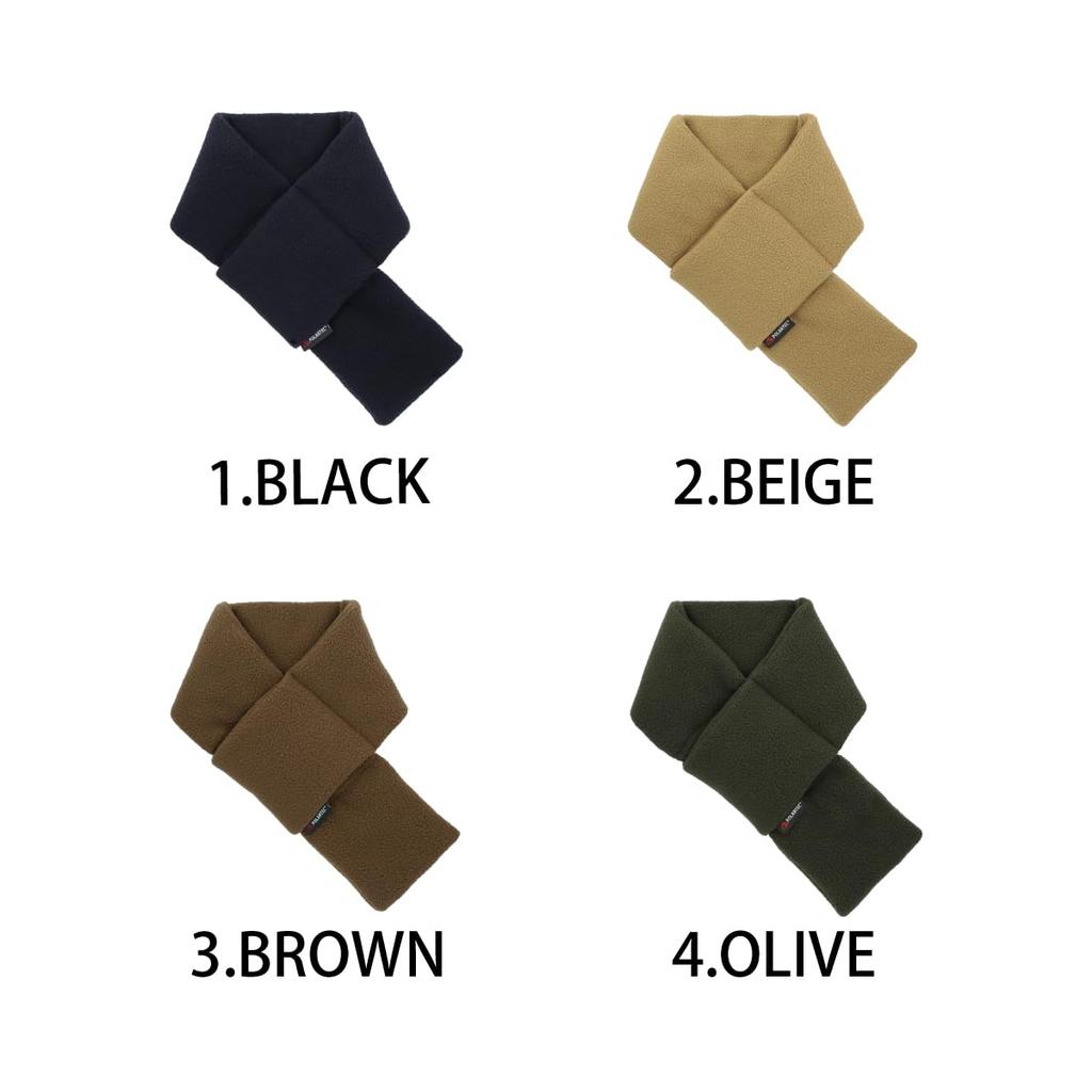 Basic Enchi POLARTEC Short Muffler Polartec Down One Size Fits Black - Muffler, Warm, Lightweight, Cold-Resistant, Fleece, Men's & Women's, All,