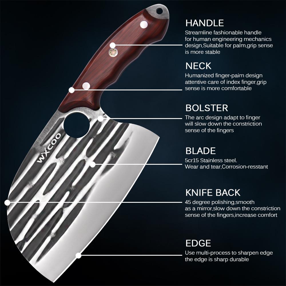 Professional Handmade Boning Knife Kitchen Knives Meat Cleaver Stainless Steel Knife sharpener Chef Knife Cleaver