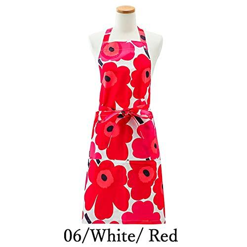 Marimekko Rasymatto Apron, Black and White with Polka Dots, Size 070692, Size 190, Length 84cm, Width 83cm [Parallel Import]