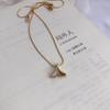 Fashion Seashell Mermaid Necklace: French Retro Titanium Steel with 18K Gold Plated Clavicle Chain