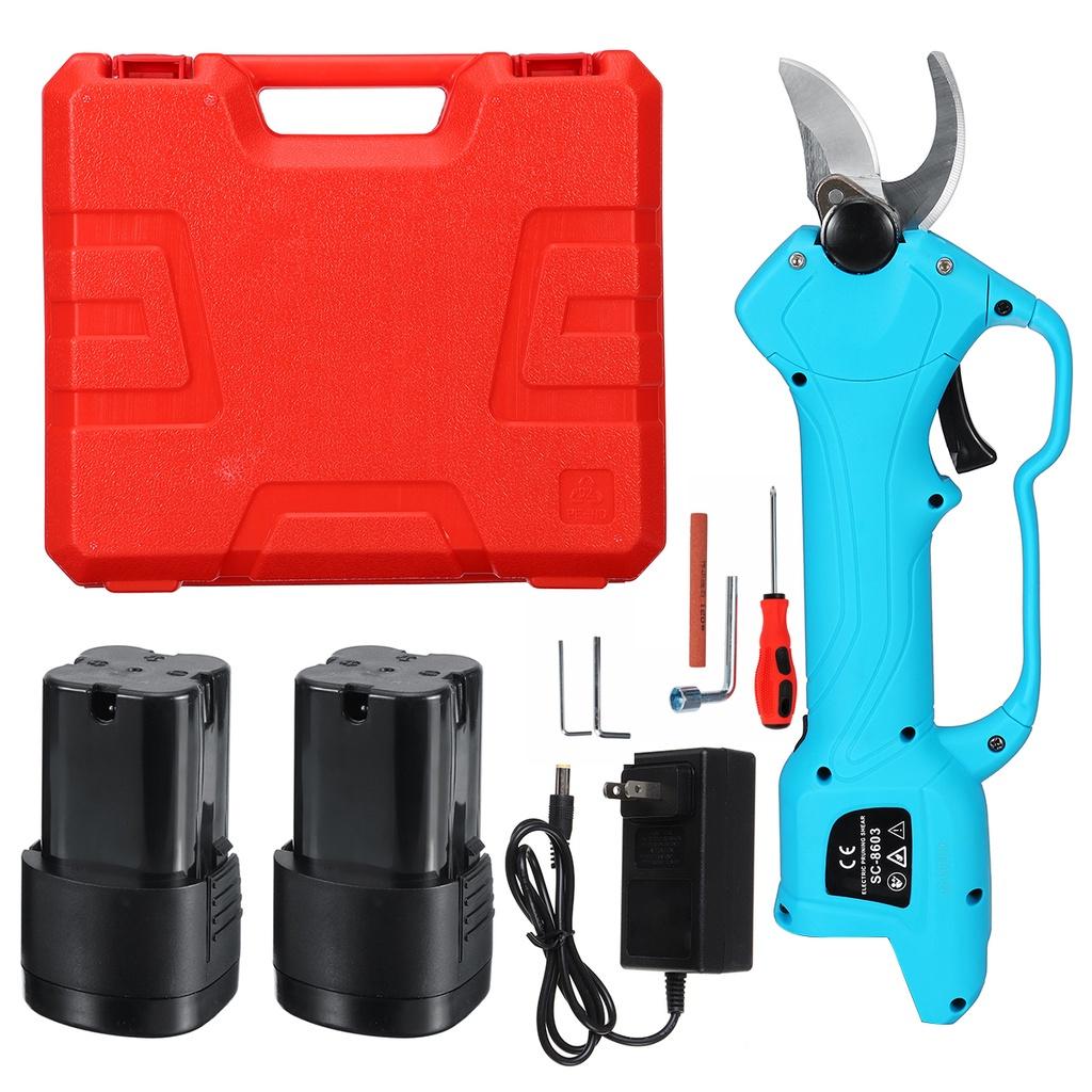 16.8V 2000mah Electric Pruning Shears with Extension Rod Cordless Electric Scissors Pruning Shear Tree Branches Garden Tools