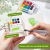 Yousheng Mini-Aquarellfarbkasten Taschenkünstler-Reiseset Vielseitige Farbpalette Tragbares Plastik-Zeichenbuch