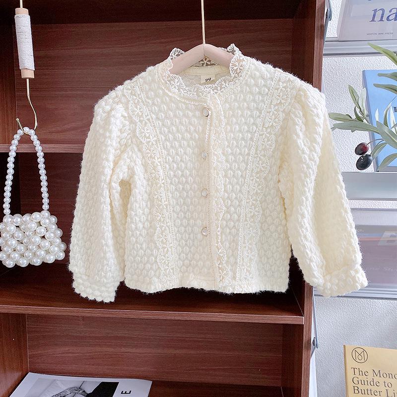 

Spring Lace Long Sleeve Girls Shirt - Fragrant Style RQ192 Size 100