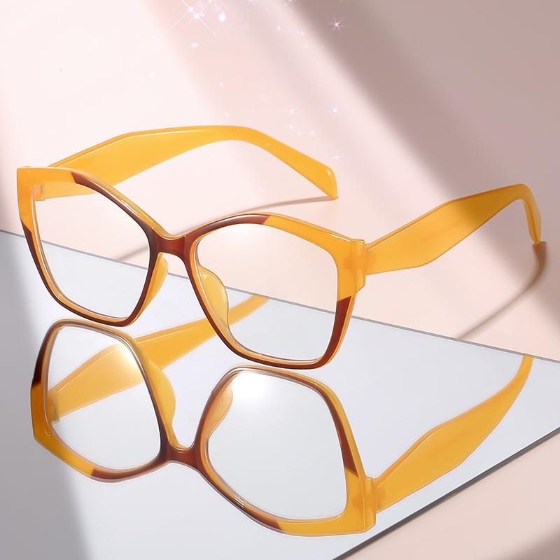 

New Oversized Cat-Eye Eyeglasses: Bold Retro Frames for Trendy Everyday Looks & Reliable Blue Light Protection жёлтый
