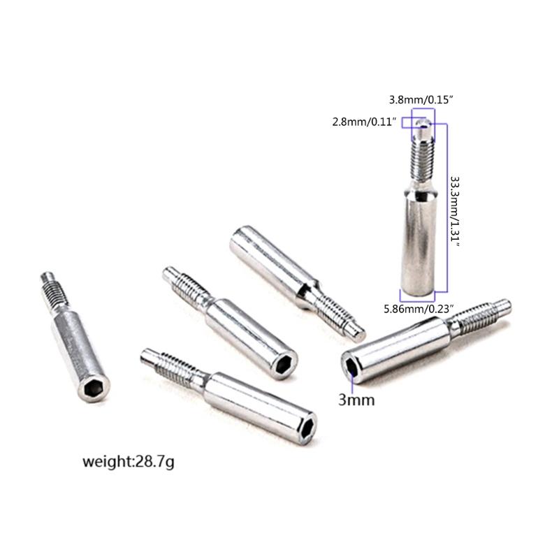 6Pcs Guitar Tremolo Bridge String Lock Screw Chrome Guitar String Mounting Screw