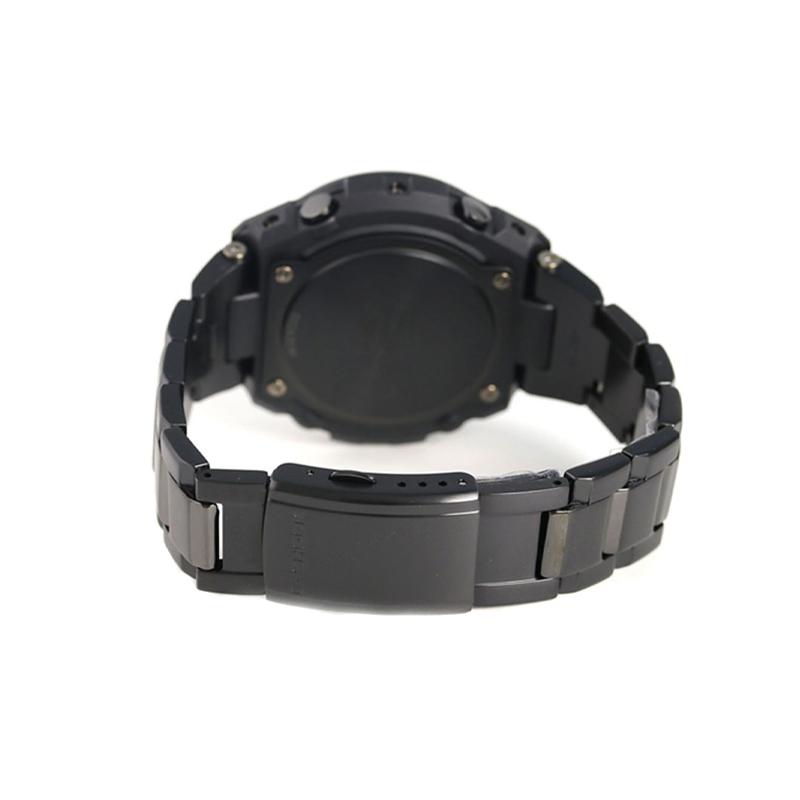 Casio 200 Meters Waterproof Quartz Movement Stainless Steel Strap Japanese and Korean Watch Men's Watch Black Dial GST-S130BD-1A