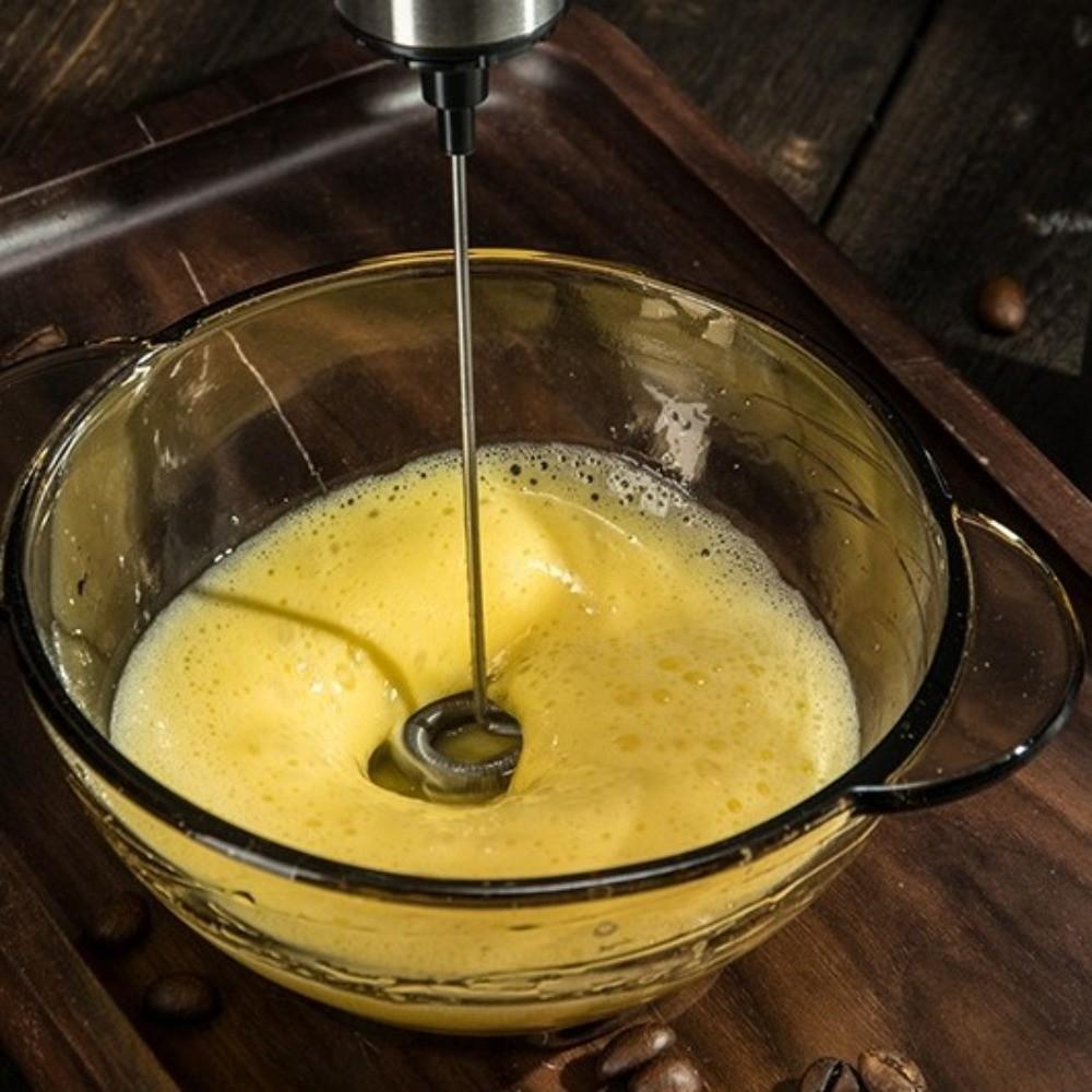 USB Rechargeable Electric Milk Frother with Cover Portable Milk Frother Electric Whisk Barista Use