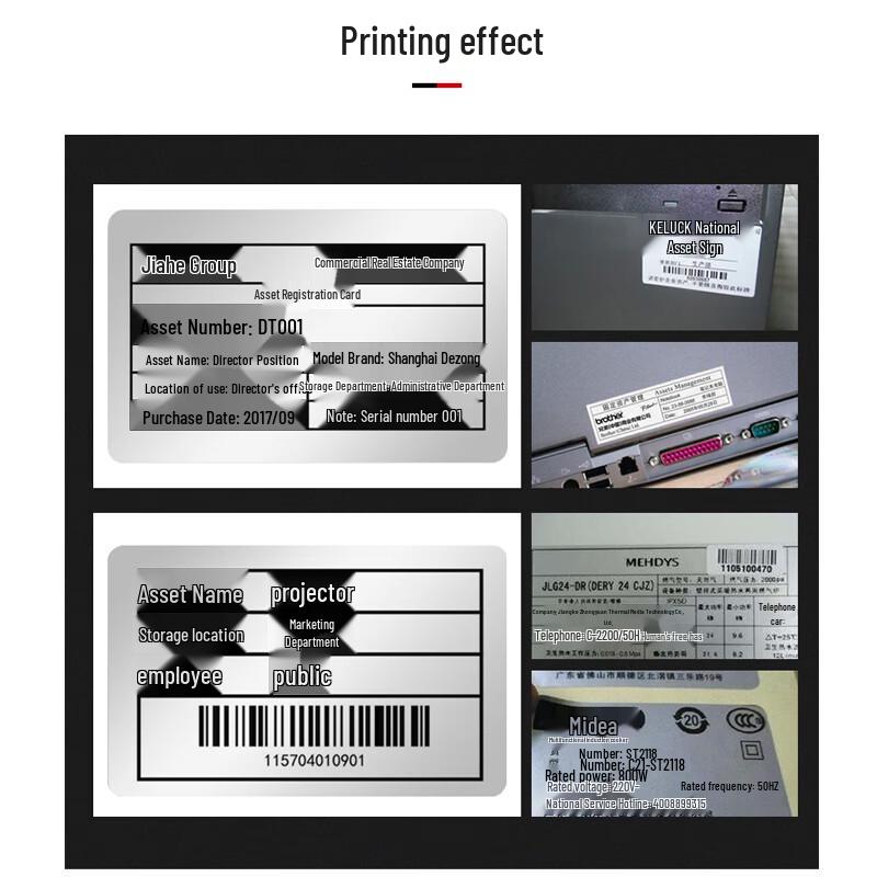 Detong DT-270/280 Printer Durable Asset Labels