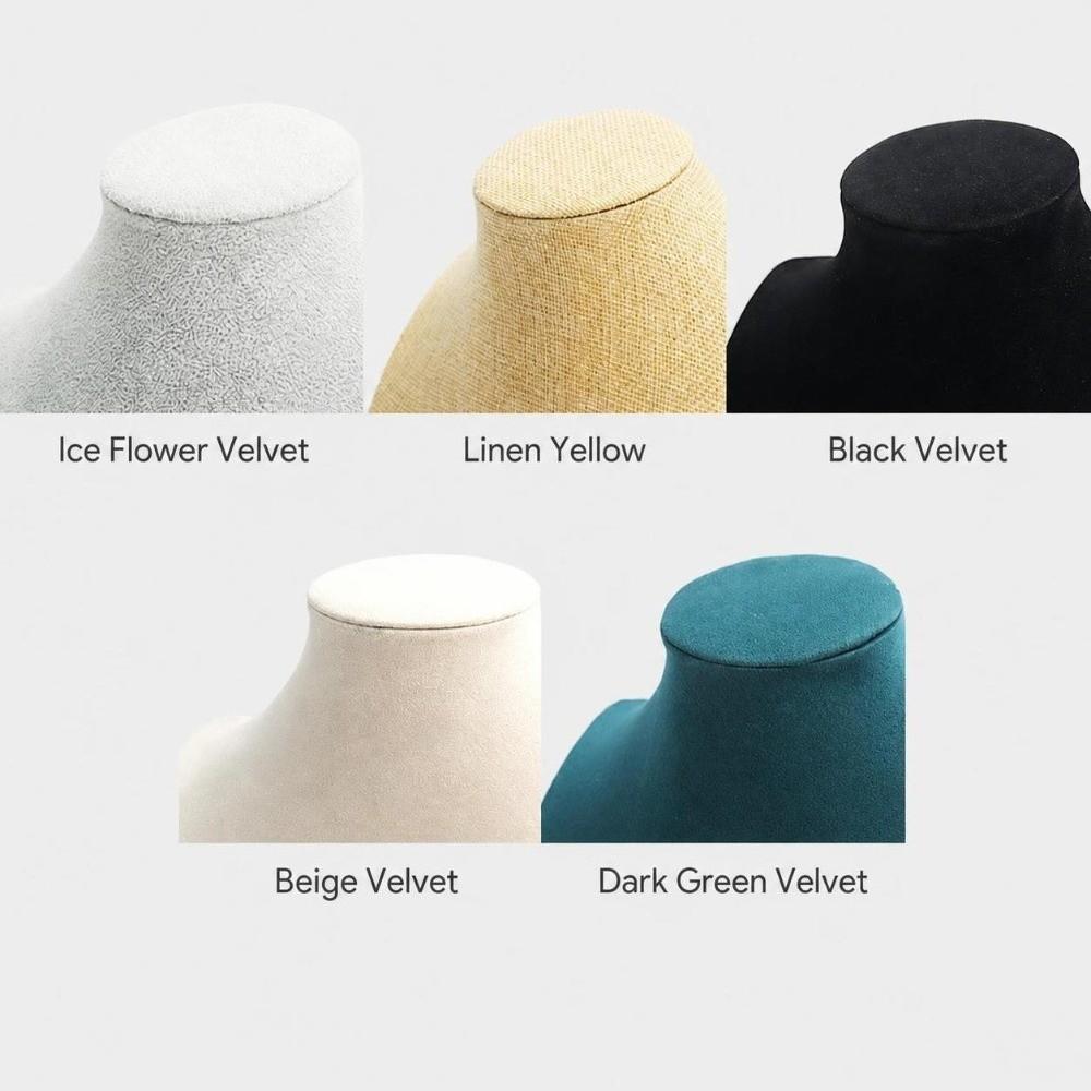 Human Shape Necklace Display Stand Velvet Cloth Ornament Holder Jewelry Show Rack  Home Showcase