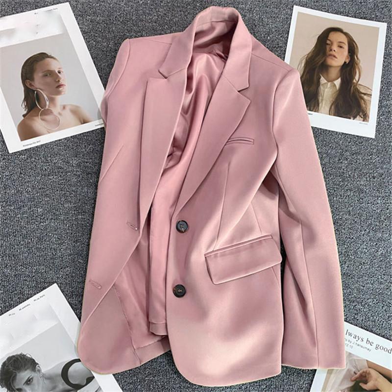 Ladies Fashion Casual Solid Color Loose Casual Business Blazer