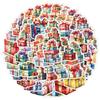 2024 Nordic Style Christmas Doodle Stickers - 50 Sheets for Water Bottles, Cups, and Children's DIY Decorations